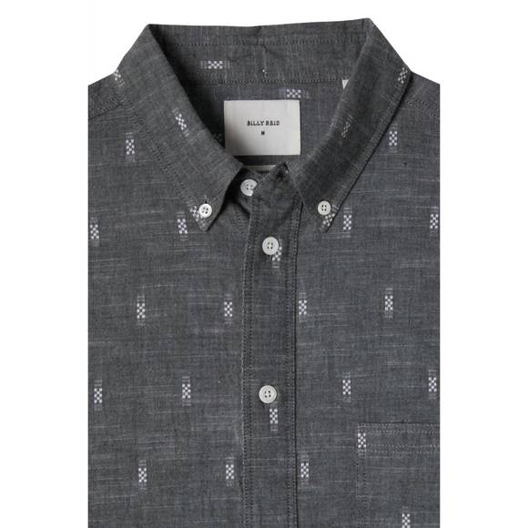 NEW BILLY REID men's tuscumbia shirt in grey/ white - Picture 2 of 3